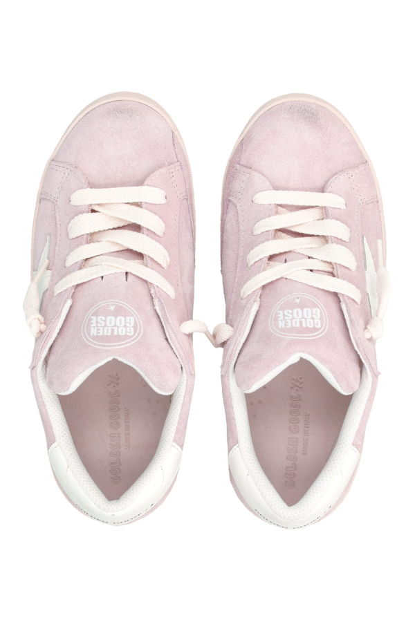 KIDS Golden Goose Super-Star Pink Suede Sneakers - Light Pink/White