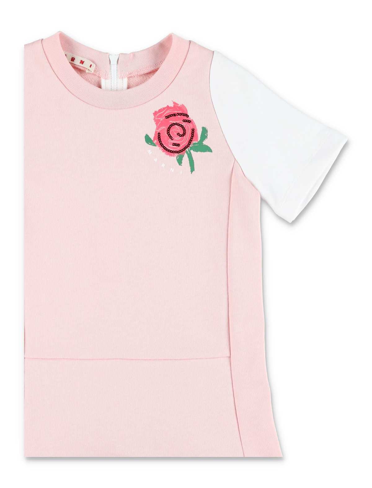 KIDS Marni Jersey Dress - Rose - Image 2 of 3