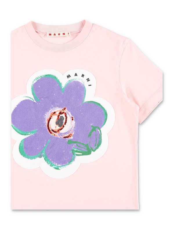 KIDS Marni Floral T-Shirt - Pink
