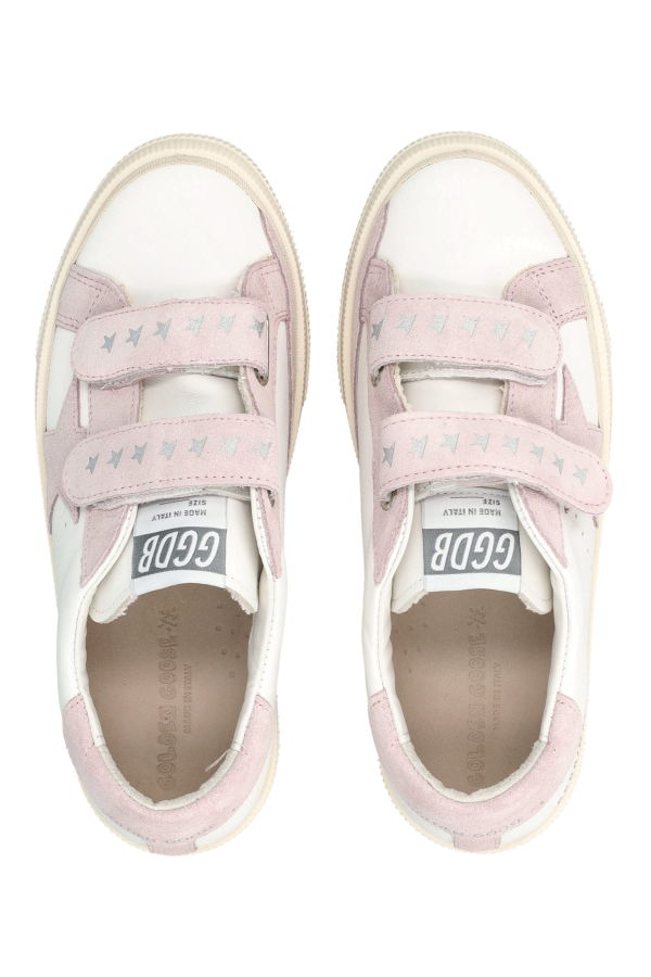 KIDS Golden Goose May School Sneaker - White/Pink