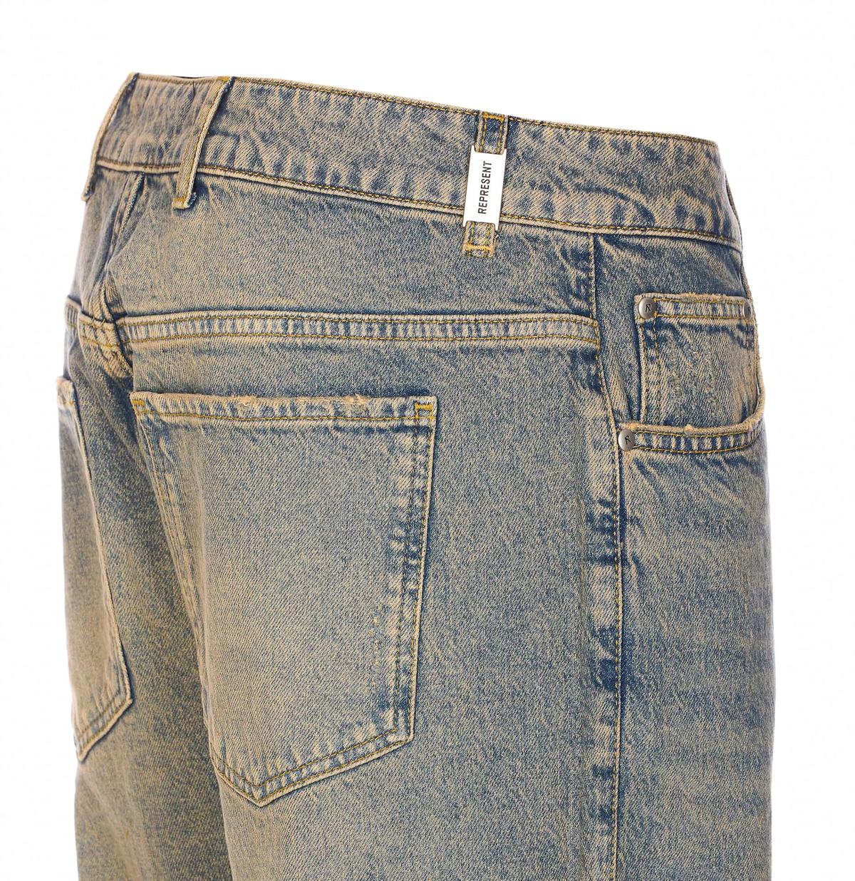 Represent R2 Straight Leg Jeans - Blue - Image 3 of 5
