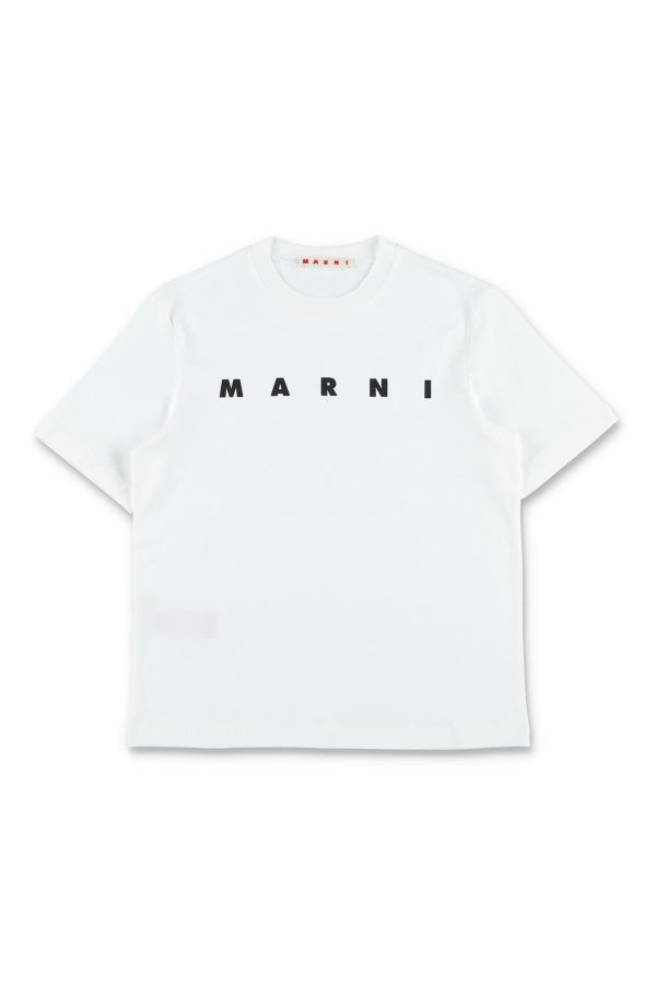 KIDS Marni Logo Cotton T-Shirt - White