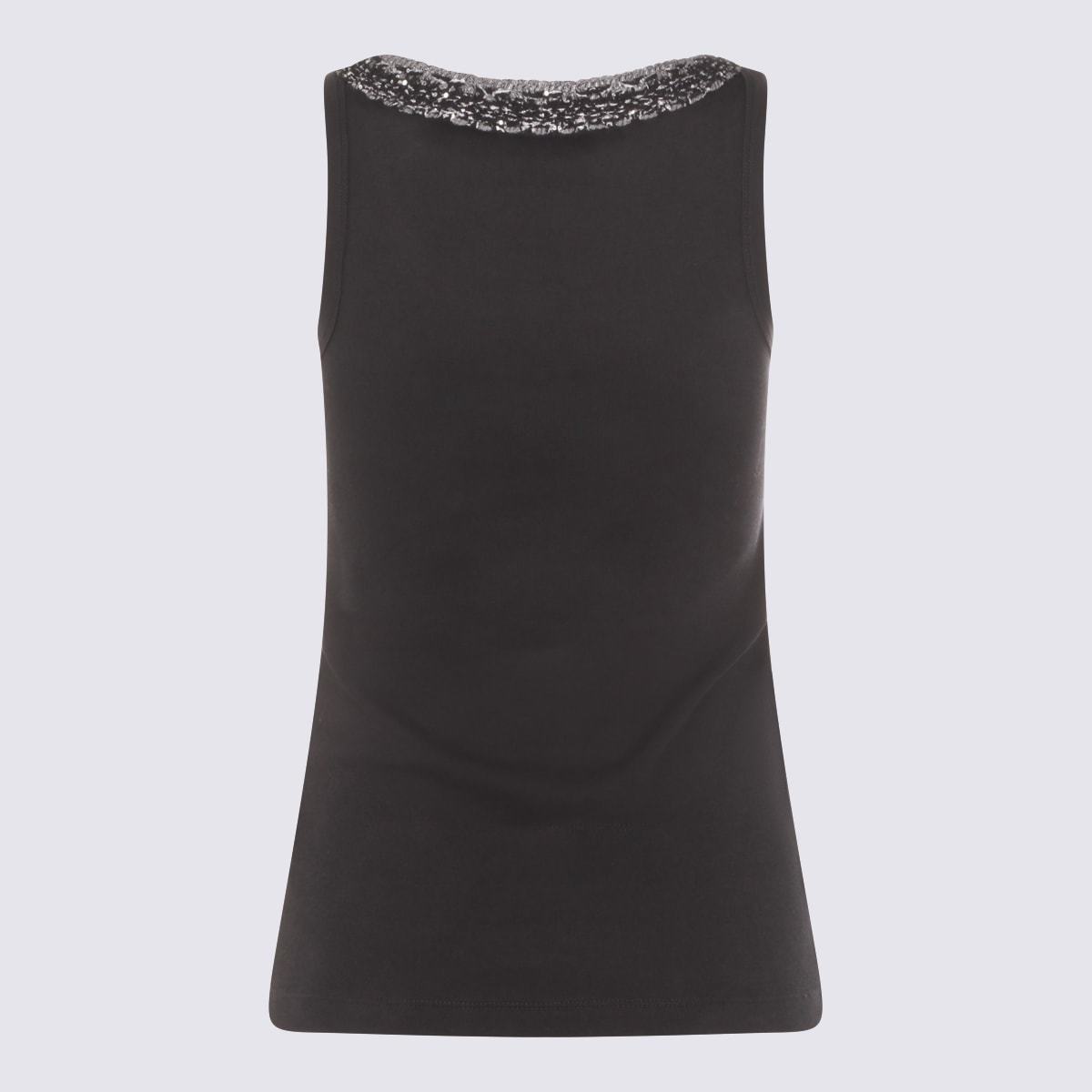 Fabiana Filippi Navy Cotton Top Tank Top - Blue - Image 2 of 3