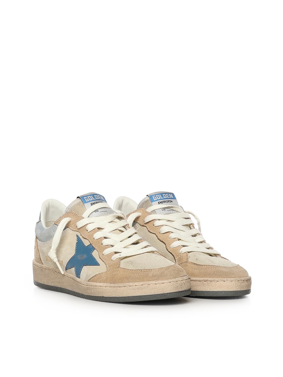 Golden Goose Ball Star Leather Sneaker - Marble Quarry Silver - Image 2 of 4