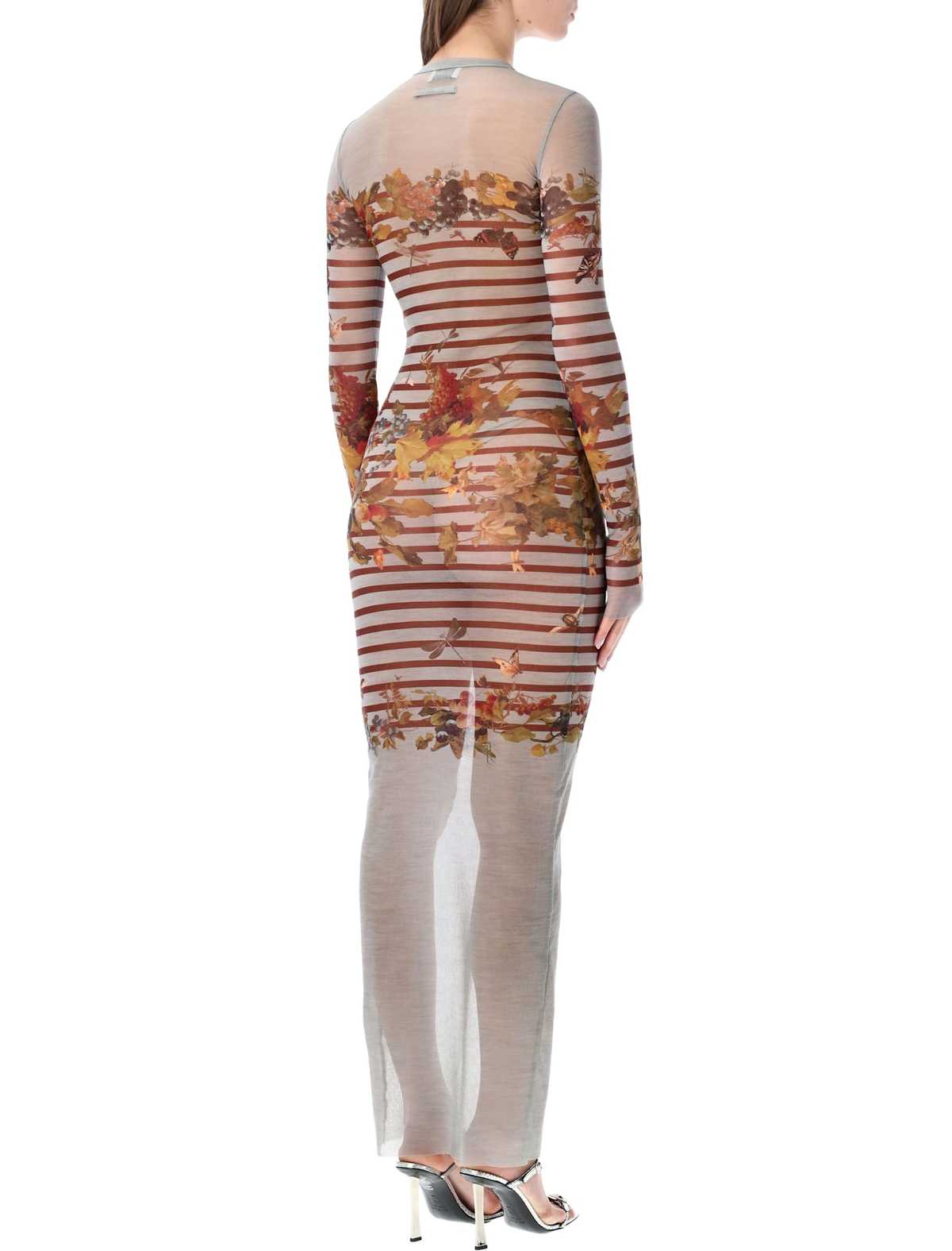 Jean Paul Gaultier Marinière Mesh Long Dress - Light Blue Multi - Image 2 of 3