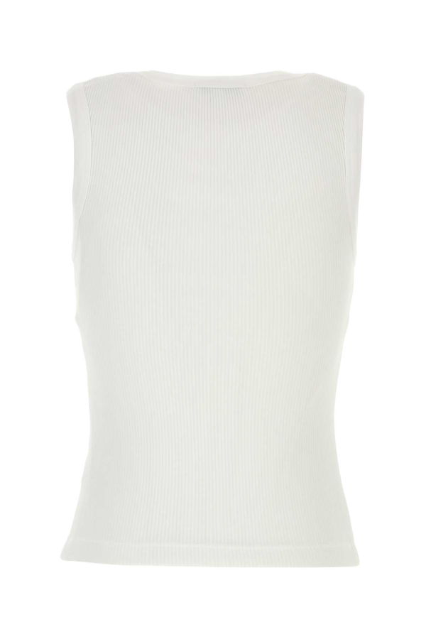 AGOLDE Stretch Cotton Blend Tank Top - White