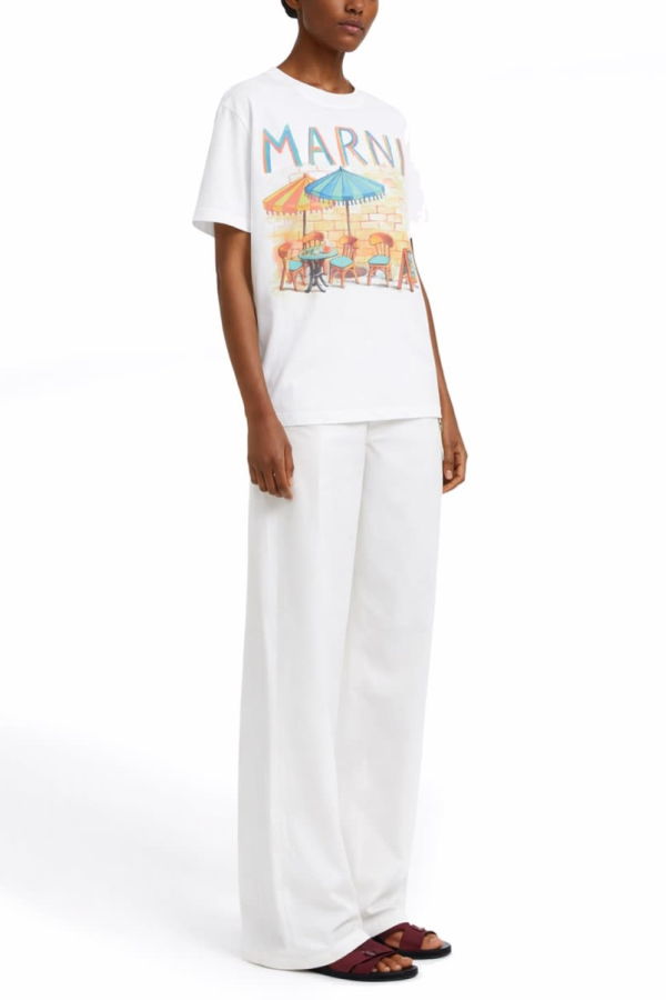 Marni T-Shirt With Print - White