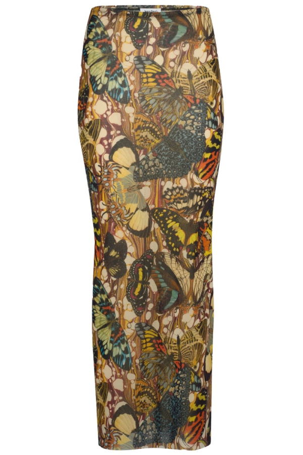 Jean Paul Gaultier Long Skirt With Bow Tie Print Skirt - Multicolour