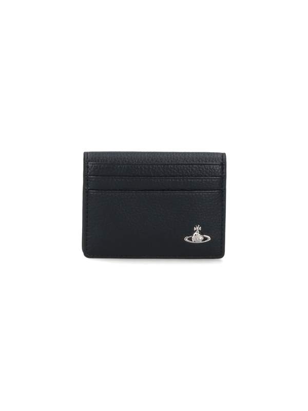Vivienne Westwood Orb Bi-Fold Card Holder - Black Vivienne Westwood Orb Bi-Fold Card Holder - Black