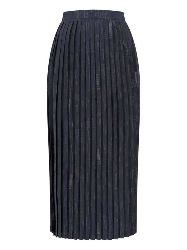 MM6 Maison Margiela Pleated Midi Skirt - Black