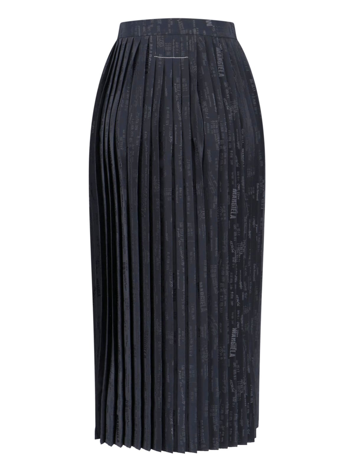 MM6 Maison Margiela Pleated Midi Skirt - Black - Image 2 of 5