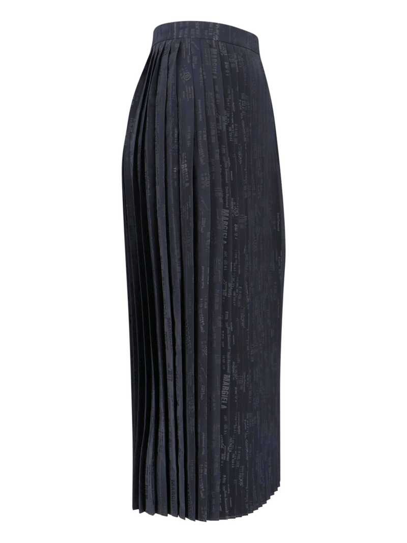 MM6 Maison Margiela Pleated Midi Skirt - Black