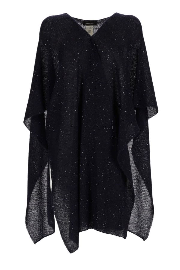 Fabiana Filippi Sequined Cape Coat - Blue