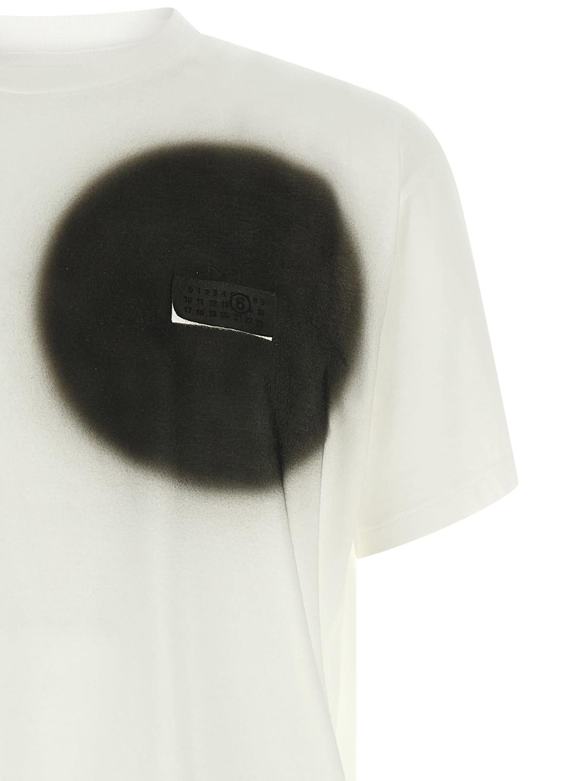 MM6 Maison Margiela Numeric Signature MM6 Spray T-Shirt - White - Image 3 of 3