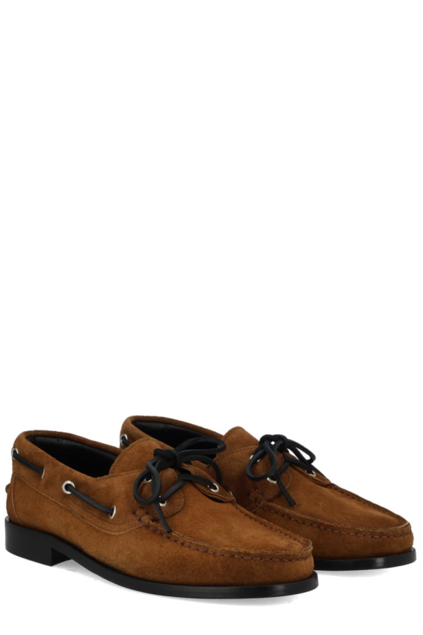 aeydē Harris Suede Loafer Flat Shoes - Brown