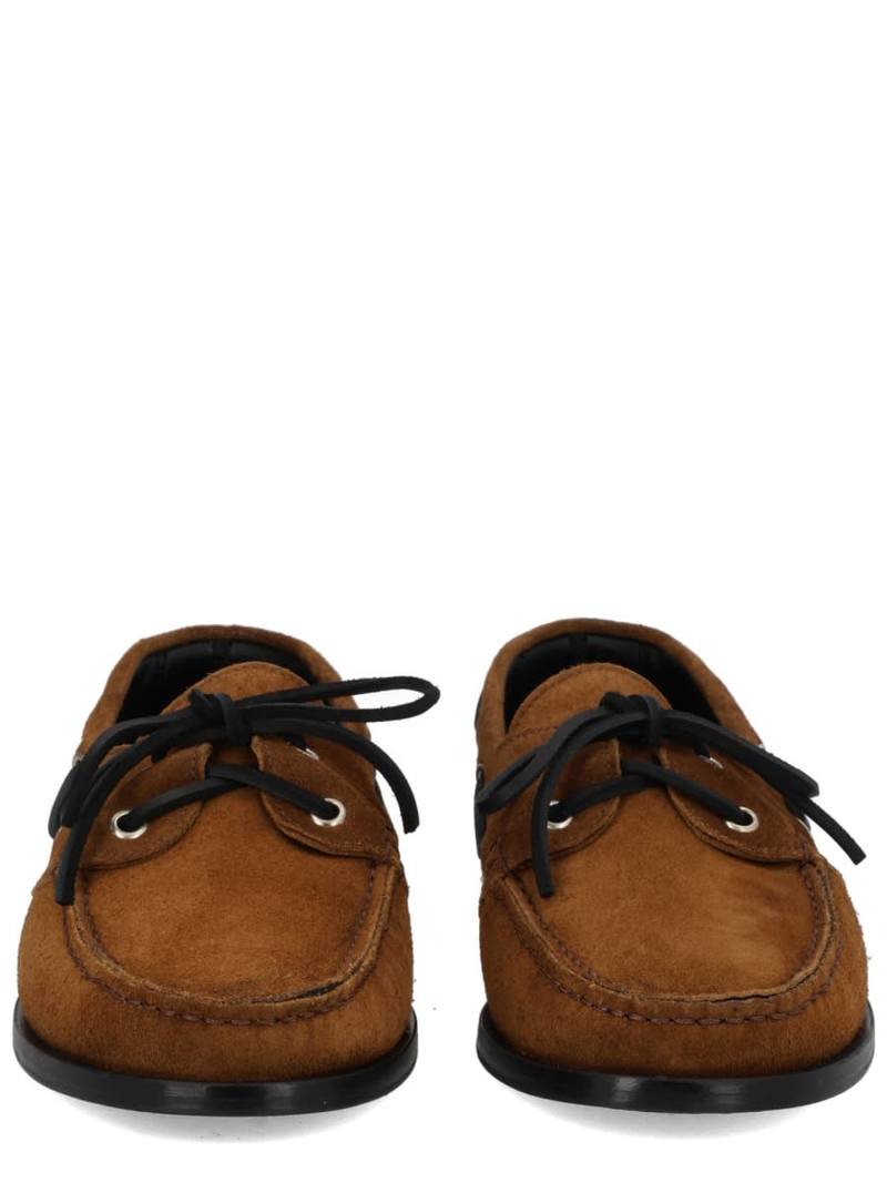 aeyd Harris Suede Loafer Flat Shoes - Brown