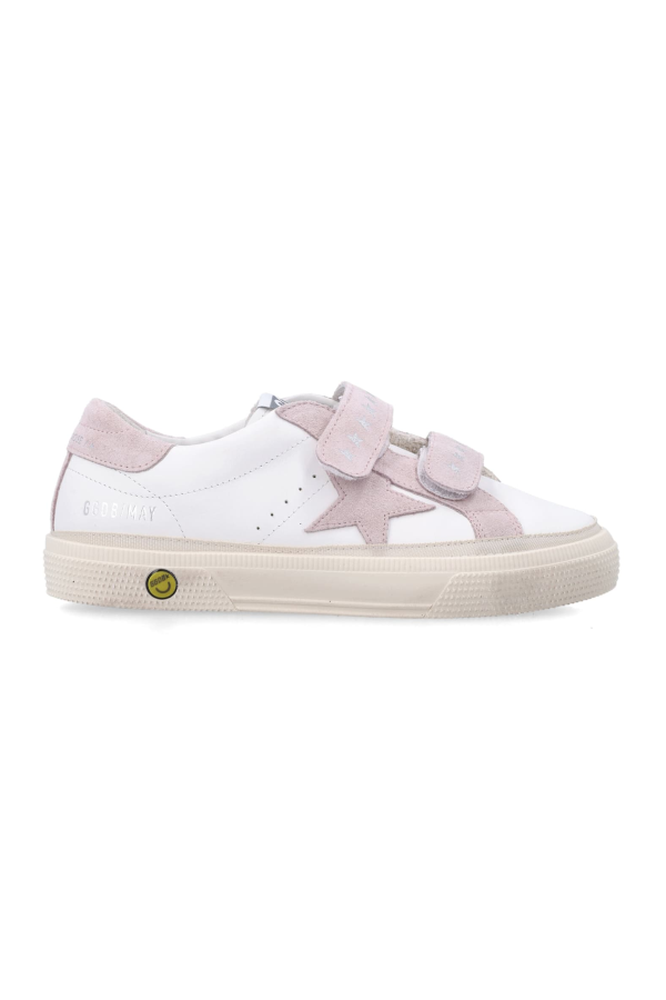 KIDS Golden Goose May School Sneaker - White/Pink