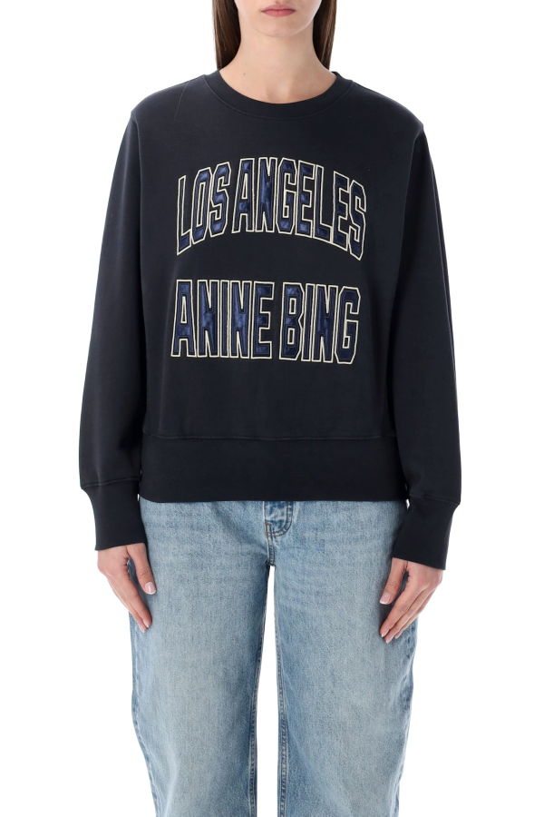 Anine Bing Harry Shrunken Sweatshirt - Vintage Black