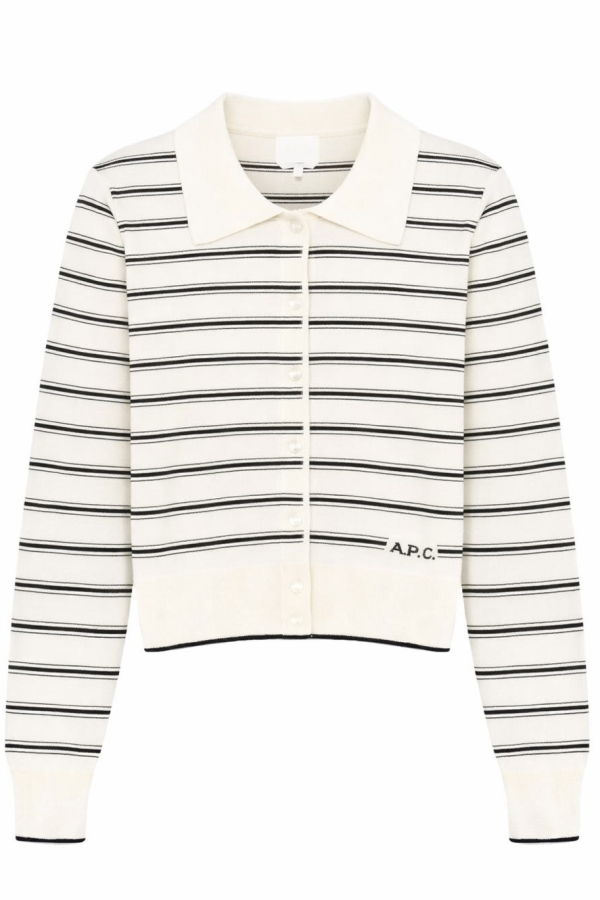 A.P.C. Cardigan With Polo Collar Sweater - Multicolour