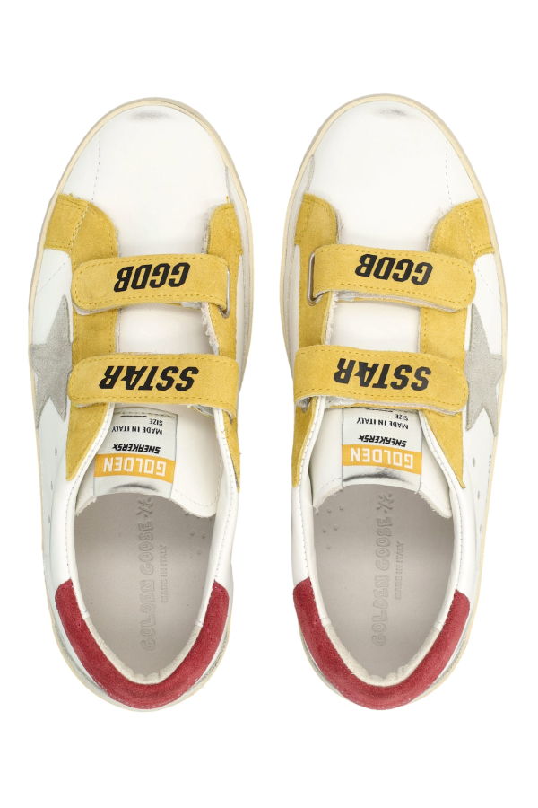 KIDS Golden Goose Old-School Leather Sneakers - White/Ice