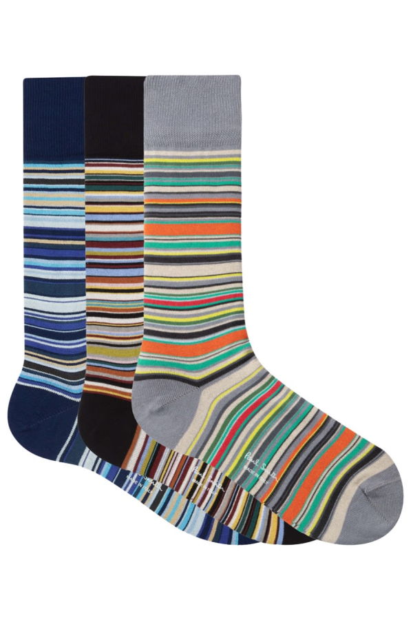 PAUL SMITH 3-Pack Striped Socks - Multicolour