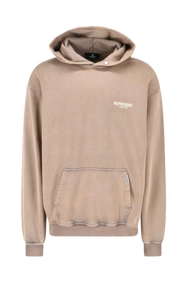 Represent Logo Sweatshirt Hoodie - Brown