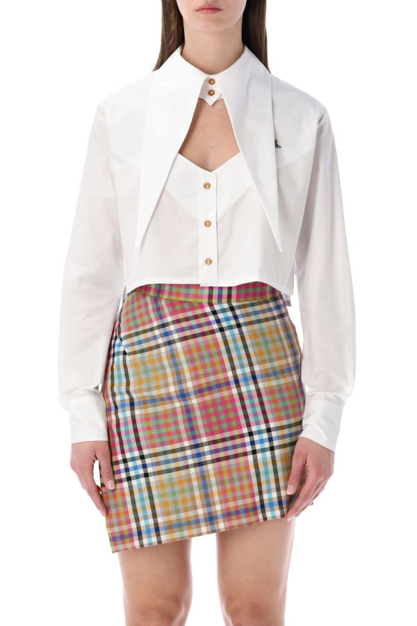 Vivienne Westwood Cut-off Heart Cotton Shirt - White