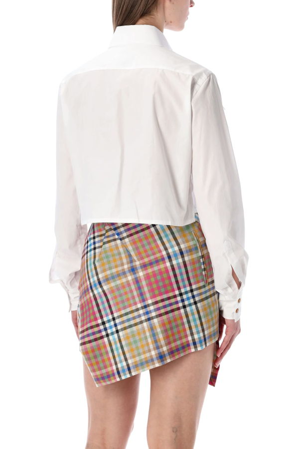 Vivienne Westwood Cut-off Heart Cotton Shirt - White