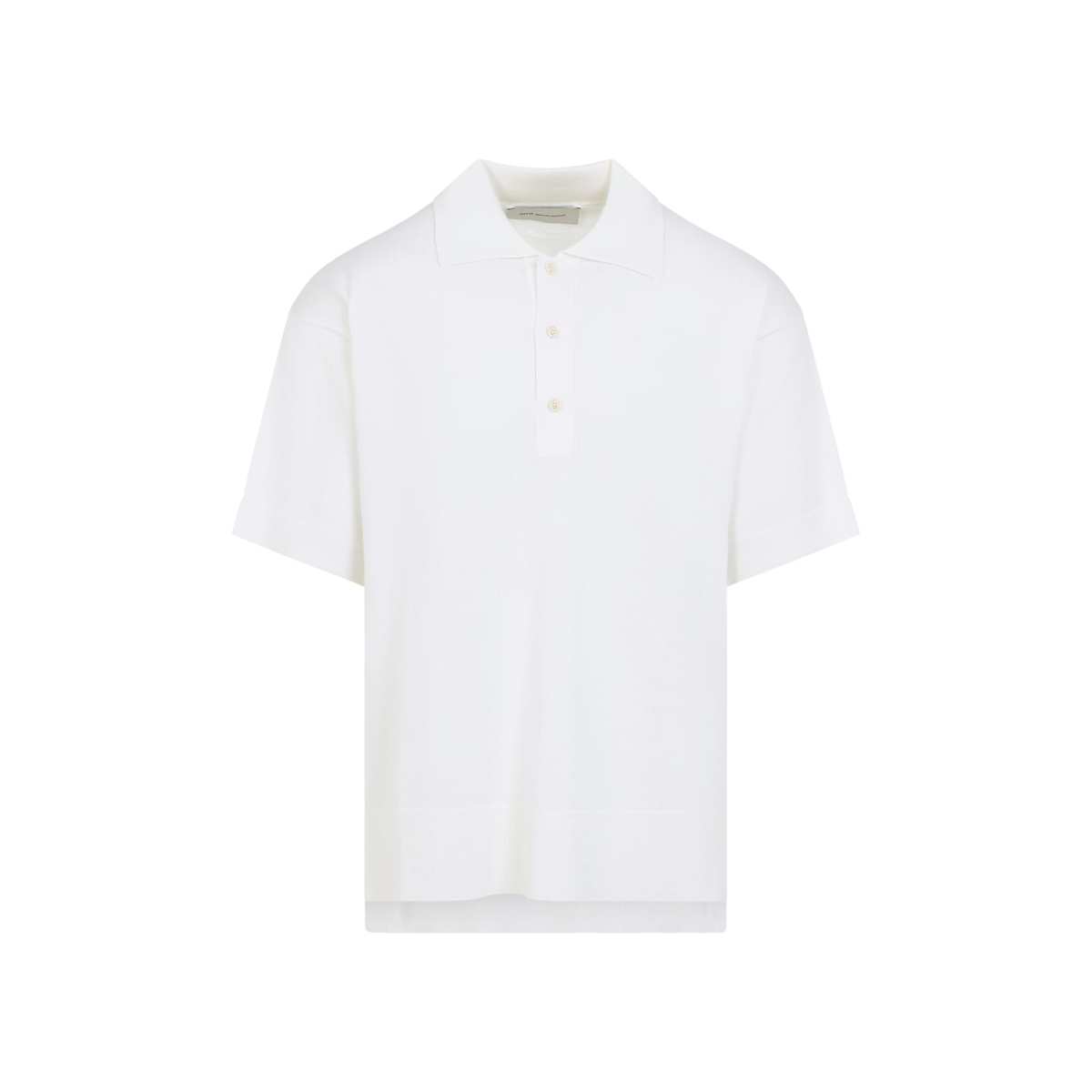 Ami Alexandre Mattiussi Polo With Tonal De Coeur Polo Shirt - Blanc Creme - Image 2 of 5