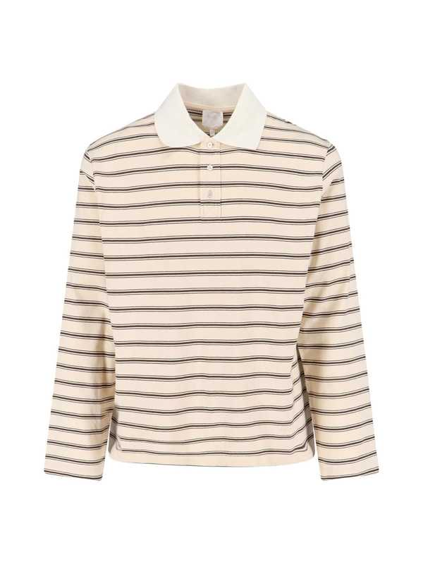 A.P.C. Striped Polo Shirt - Cream