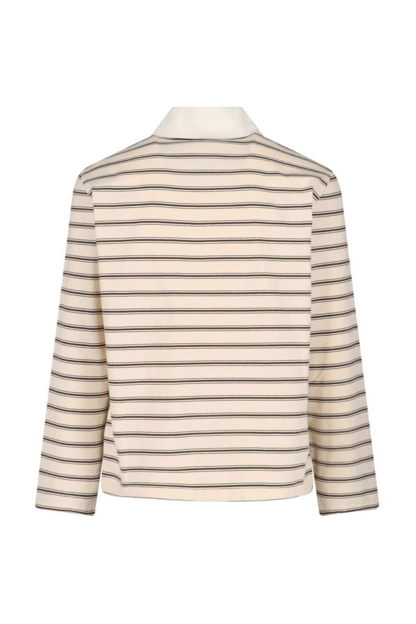 A.P.C. Striped Polo Shirt - Cream