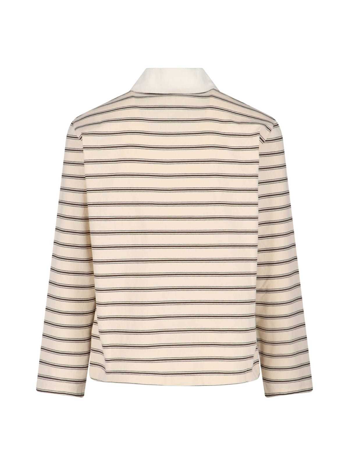 A.P.C. Striped Polo Shirt - Cream - Image 2 of 3