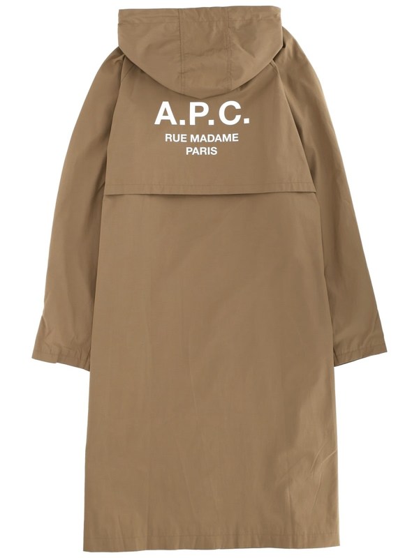 A.P.C. Hooded Trench Coat - Brown