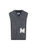 MM6 Maison Margiela V-Neck Sweater - Gray - Thumbnail 1