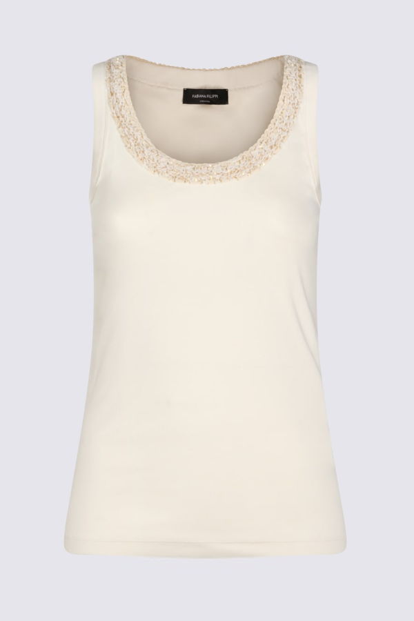 Fabiana Filippi Cotton Tank Top - Burro