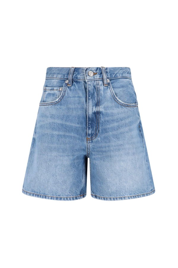 Anine Bing Heath Denim Shorts - Blue