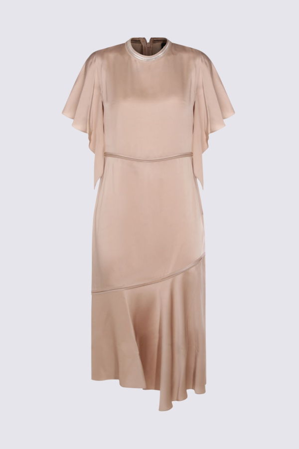 Fabiana Filippi Viscose Midi Dress - Beige