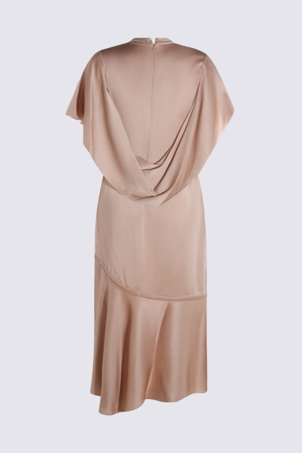 Fabiana Filippi Viscose Midi Dress - Beige