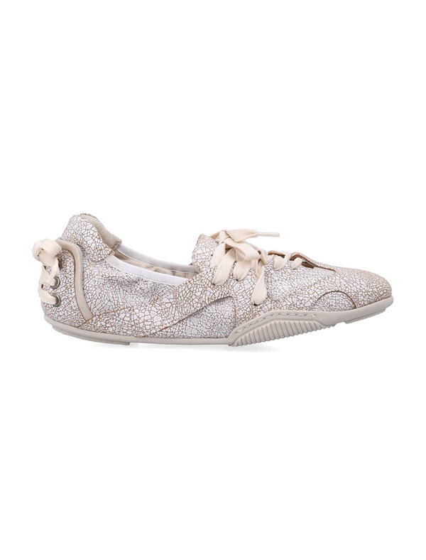 Acne Studios Lace-up Leather Ballet Shoes - Off White Acne Studios Lace-up Leather Ballet Shoes - Off White