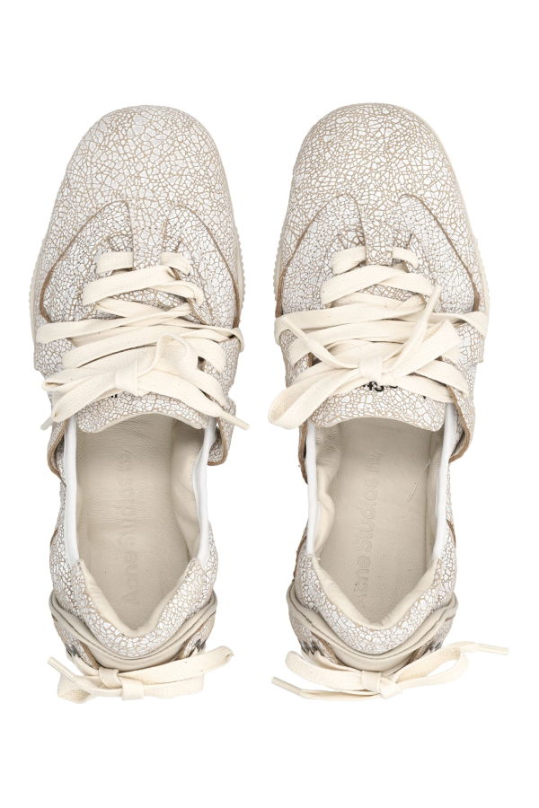 Acne Studios Lace-up Leather Ballet Shoes - Off White