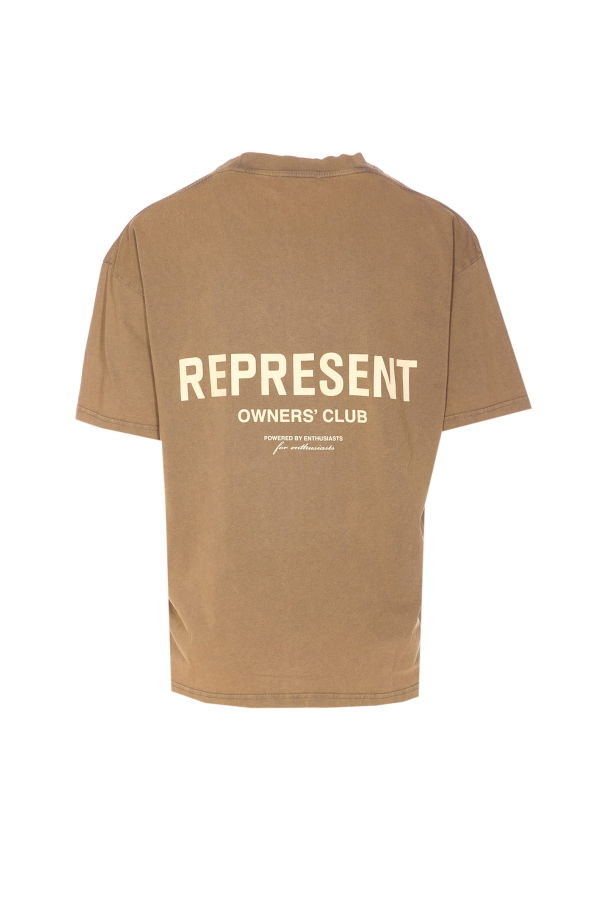 Represent Owners Club Script T-Shirt - Brown