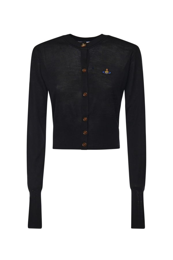 Vivienne Westwood Bea Cardigan With Logo Cardigan - Black
