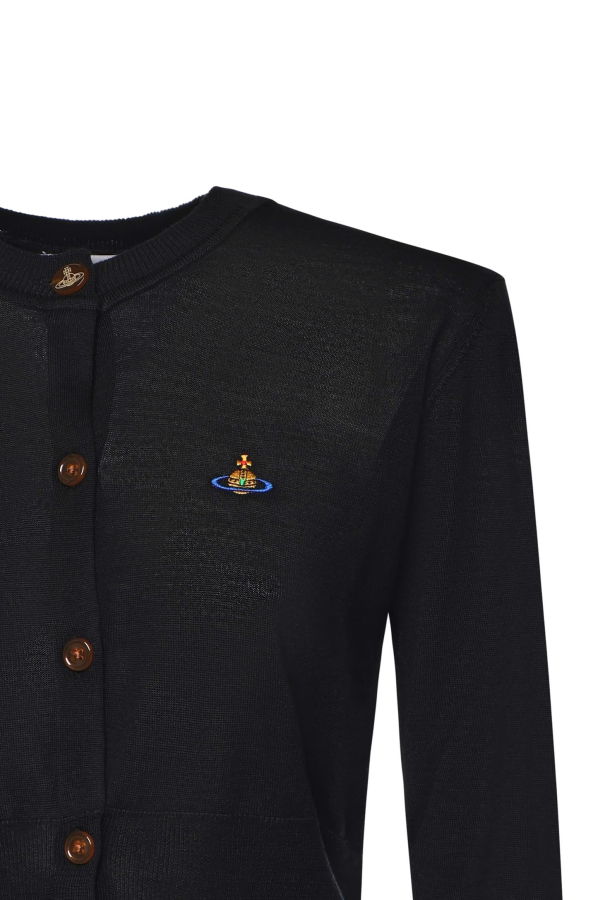Vivienne Westwood Bea Cardigan With Logo Cardigan - Black