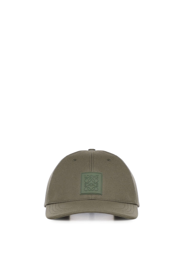 LOEWE Hat With Canvas Appliqué - Khaki Green