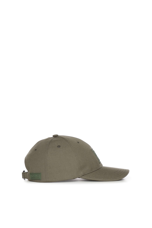 LOEWE Hat With Canvas Appliqué - Khaki Green