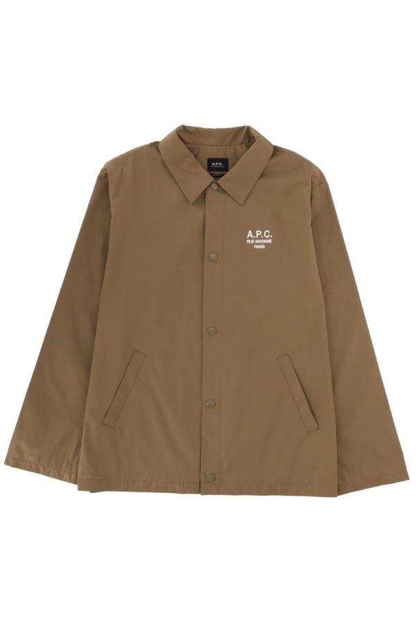 A.P.C. Embroidered Logo Jacket - Brown