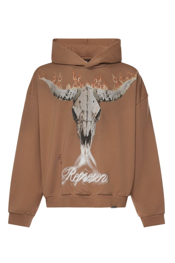 Represent British Cowboys Printed Sweatshirt - Dusty Brown