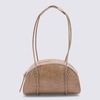 BY FAR Kimberly Bowler Croco Embossed Leather Shoulder Bag - Light Tan - Thumbnail 3