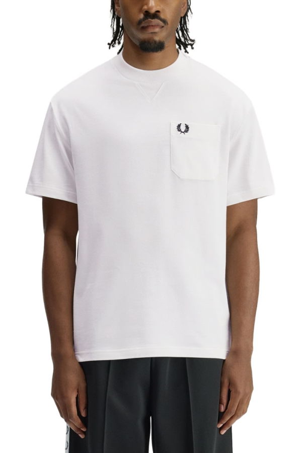 Fred Perry T-Shirt with Logo Tee - White