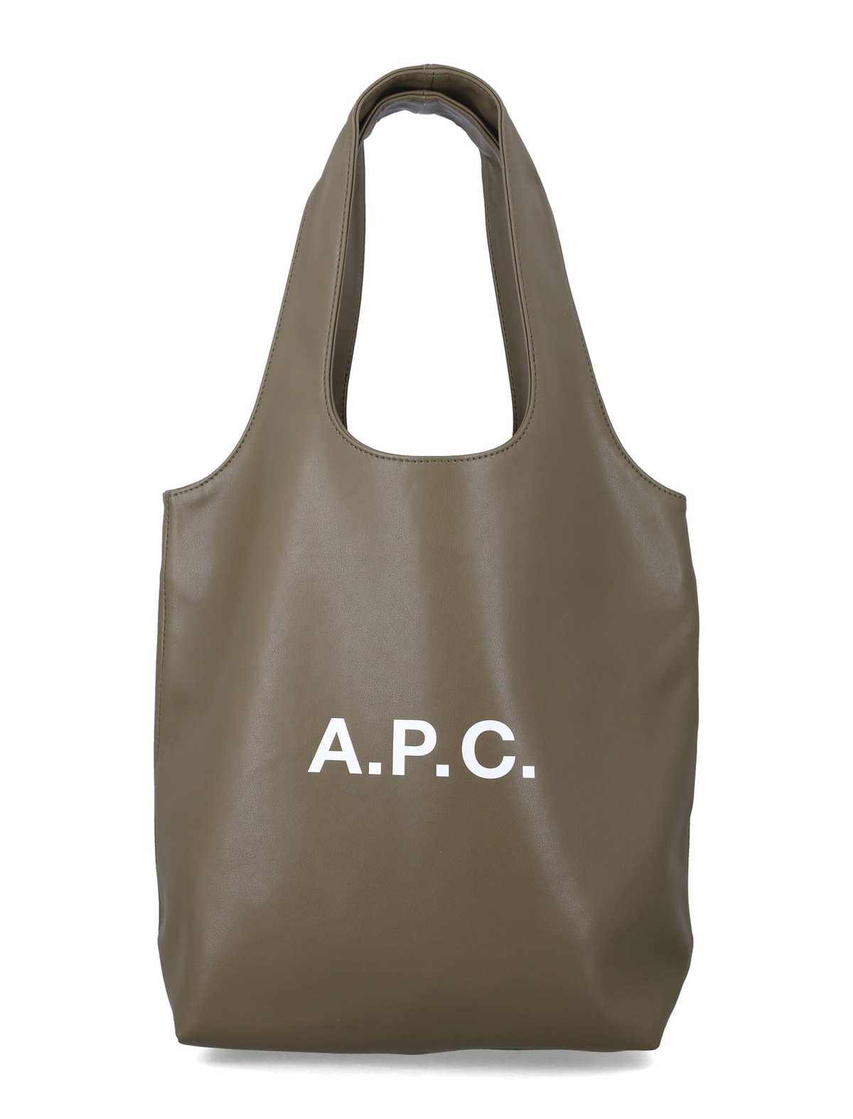 A.P.C. Ninon Small Faux Leather Tote - Khaki - Image 1 of 3